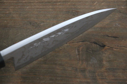 Thương hiệu Hideo Kitaoka Thép trắng No.2 Thép Damascus Dao làm cá chuyên dụng Deba dao Nhật 150mm chuôi dao gỗ Đàn Hương