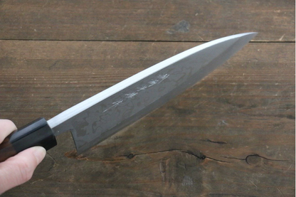 Hideo Kitaoka Marke Nr. 2 weißer Stahl Damaststahl Spezialisiertes Fischmesser Deba Japanisches Messer 180 mm Sandelholzgriff 