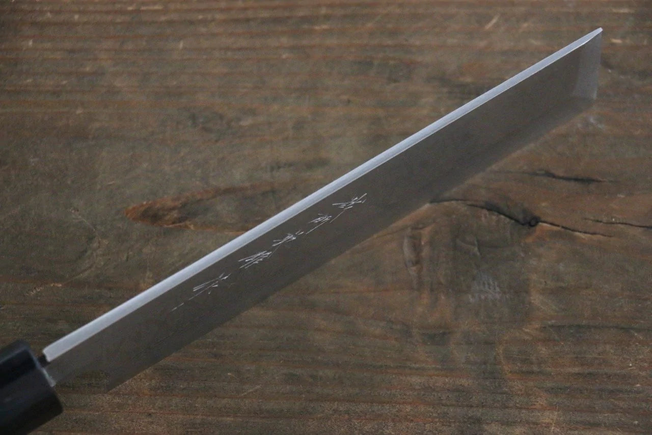 Thương hiệu Hideo Kitaoka Thép trắng No.2 Thép Damascus Dao chuyên dụng rau củ quả Usuba (hình dao vuông góc) dao Nhật 165mm chuôi dao gỗ Đàn Hương