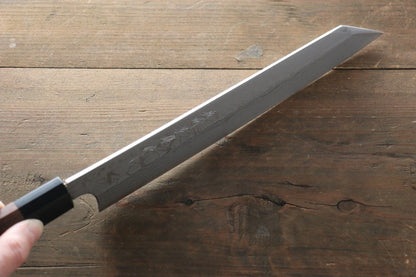 Hideo Kitaoka Marke Nr. 2 weißer Stahl Damaststahl Spezialisiertes Sashimi-Fischmesser Yanagiba Japanisches Messer 240 mm Sandelholzgriff 
