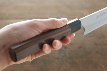 Thương hiệu Hideo Kitaoka Thép trắng No.2 Thép Damascus Dao thái cá sashimi chuyên dụng Yanagiba dao Nhật 270mm chuôi dao gỗ Đàn Hương
