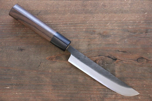 Thương hiệu Hideo Kitaoka Thép trắng No.2 Thép Damascus Dao Matsuba dao Nhật 125mm chuôi dao gỗ Đàn Hương