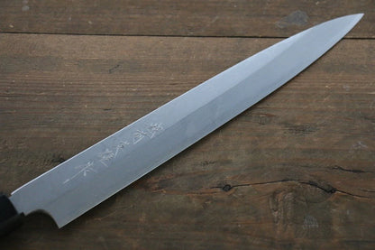Thương hiệu Hideo Kitaoka Thép trắng No.2 Thép Damascus Dao thái cá shashimi chuyên dụng Yanagiba dao Nhật 240mm chuôi dao gỗ Đàn Hương
