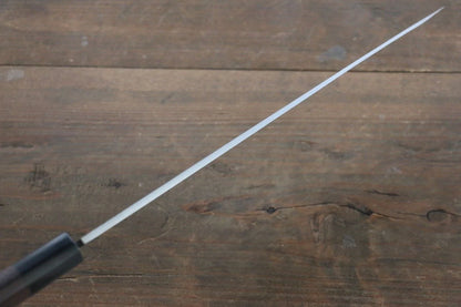 Hideo Kitaoka Marke Nr. 2, weißer Stahl, Damaszenerstahl, Spezialisiertes Shashimi-Fischmesser, japanisches Yanagiba-Messer, 270 mm Griff aus Sandelholz