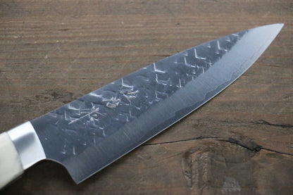 Takeshi Saji SRS13 Hammered Petty Japanese Chef Knife 130mm with Bone Handle - Japanny - Best Japanese Knife