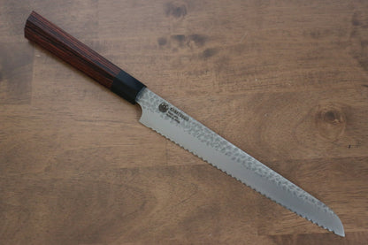 Thương hiệu Seki Kanetsugu Gỗ được mài nhẵn 7 cạnh VG2 dao rèn thủ công Dao cắt bánh mì chuyên dụng dao Nhật 210mm