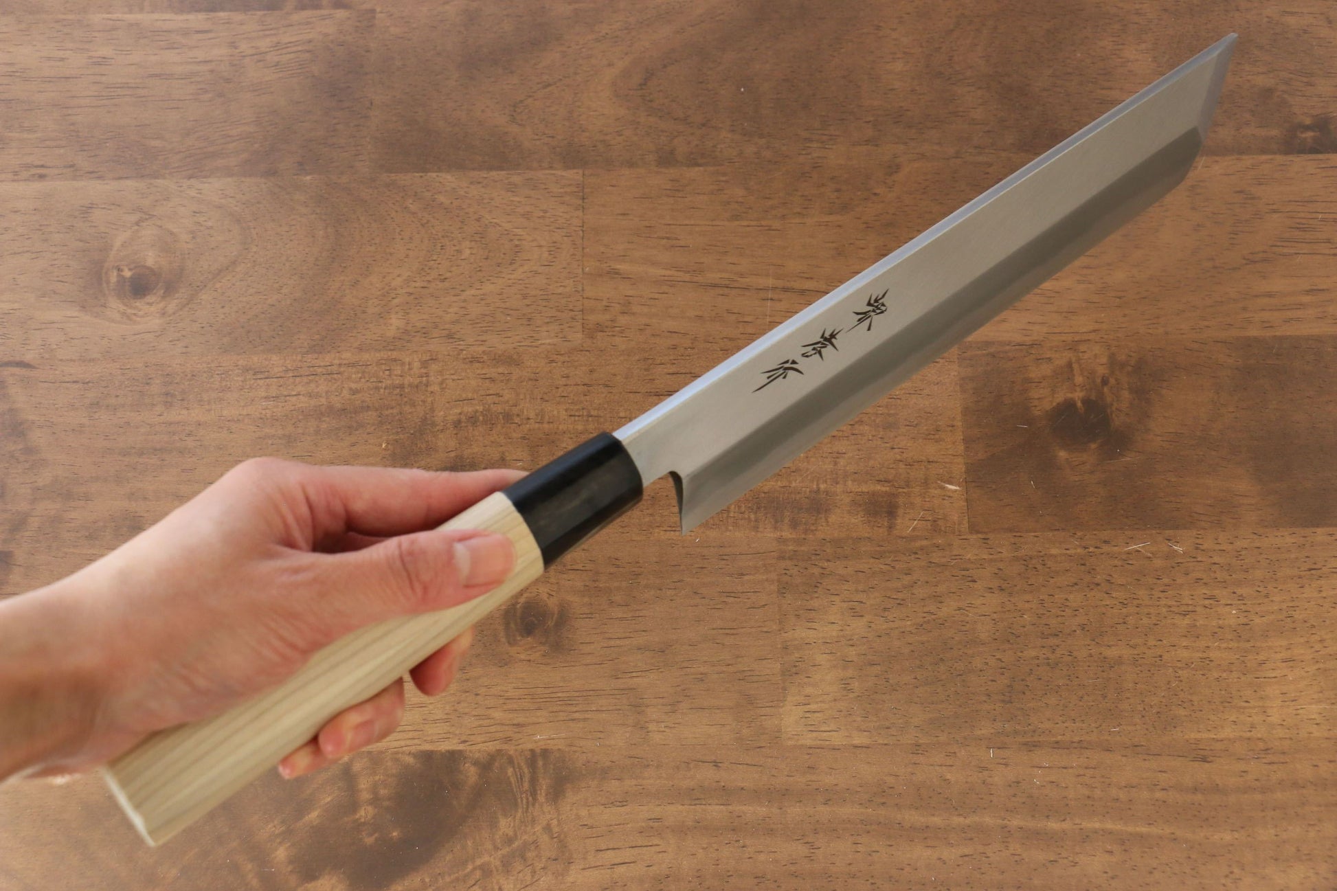 Sakai Takayuki Kasumitogi White Steel Honesuki Boning Japanese Knife 240mm - Japanny - Best Japanese Knife