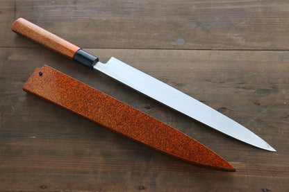 Sakai Takayuki INOX Hikari Lacquered Yanagiba Japanese Chef Knife With Saya - Japanny - Best Japanese Knife