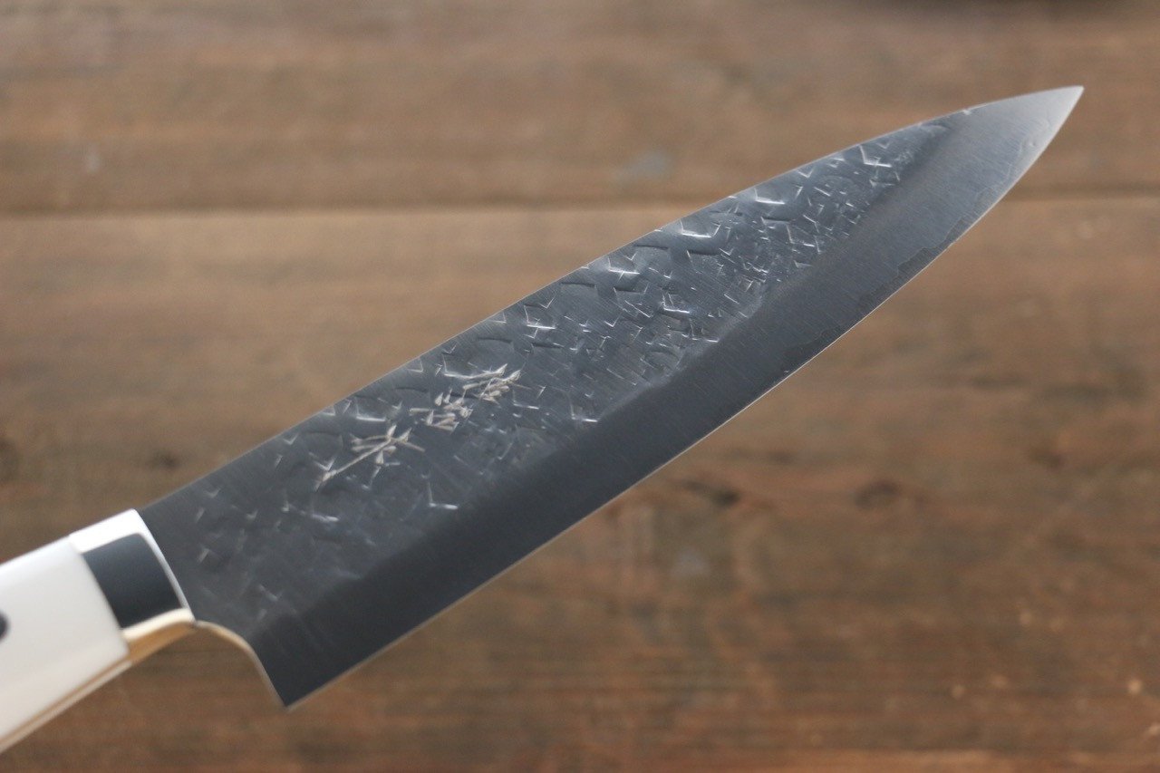 Takeshi Saji SRS13 Hammered Gyuto Japanese Chef Knife 210mm with White Stone Handle - Japanny - Best Japanese Knife