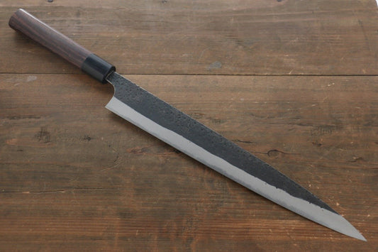 Yu Kurosaki Blue Super Clad Kurouchi Sujihiki Japanese Chef Knife 300mm - Japanny - Best Japanese Knife
