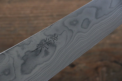 Takeshi Saji Coreless Diamond Finish Damascus Kiritsuke Gyuto Japanese Knife 180mm with White Stone Handle - Japanny - Best Japanese Knife