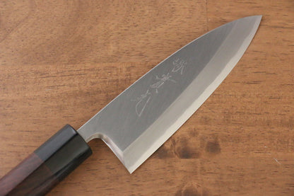 Jikko Silver Steel No.3 Deba Japanese Knife 135mm Shitan Handle - Japanny - Best Japanese Knife