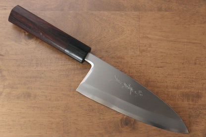 Jikko Silver Steel No.3 Deba Japanese Knife 150mm Shitan Handle - Japanny - Best Japanese Knife