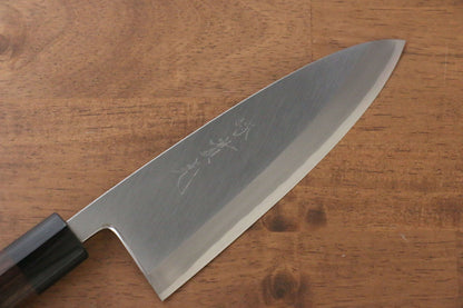 Jikko Silver Steel No.3 Deba Japanese Knife 165mm Shitan Handle - Japanny - Best Japanese Knife