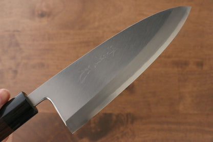 Jikko Silver Steel No.3 Deba Japanese Knife 165mm Shitan Handle - Japanny - Best Japanese Knife