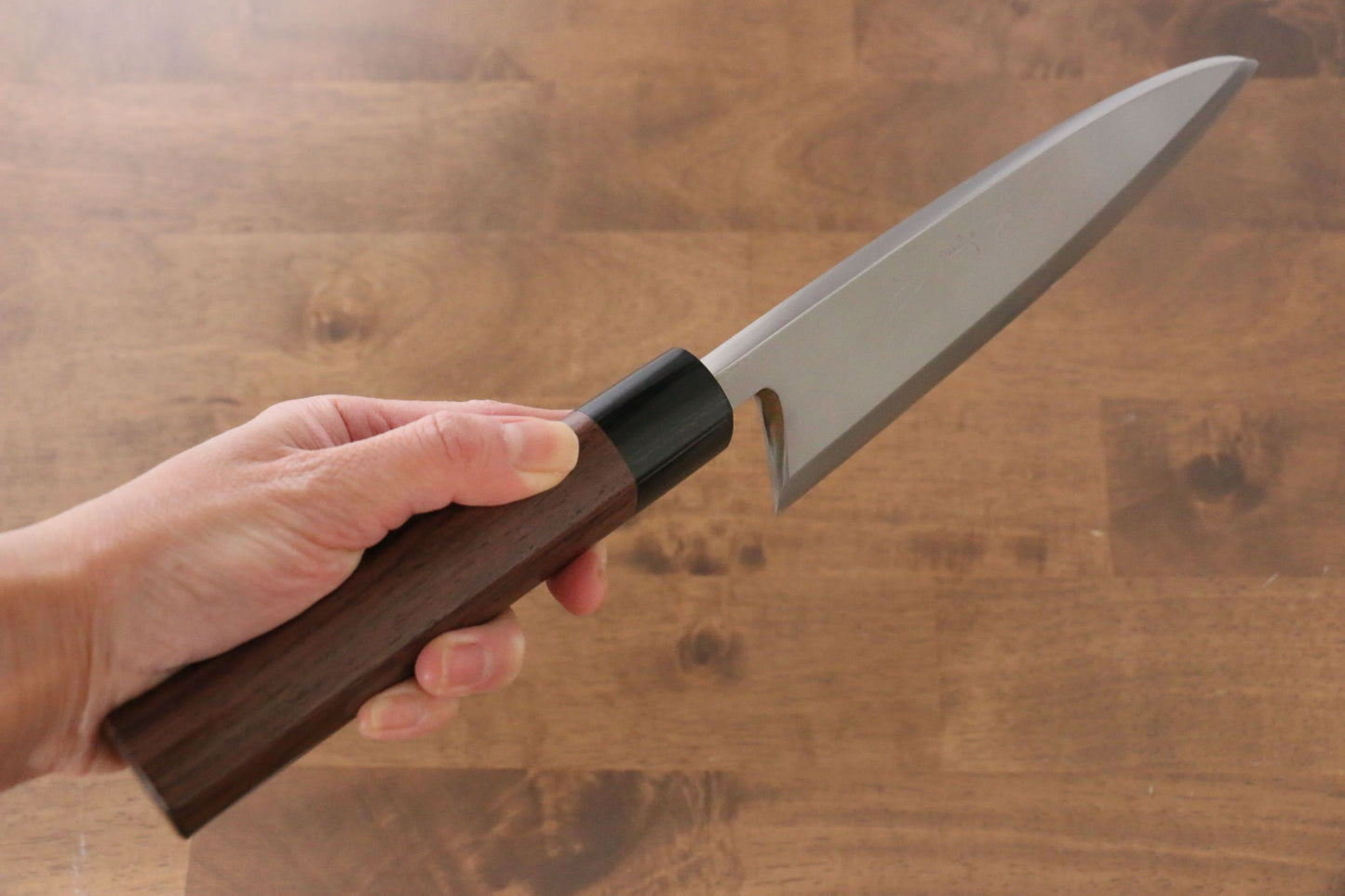 Jikko Silver Steel No.3 Deba Japanese Knife 195mm Shitan Handle - Japanny - Best Japanese Knife