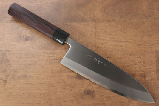 Jikko Silver Steel No.3 Deba Japanese Knife 210mm Shitan Handle - Japanny - Best Japanese Knife
