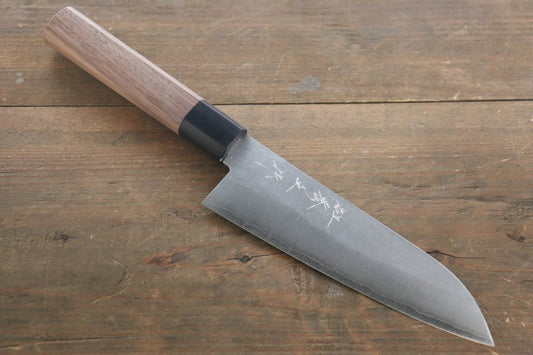 Shigeki Tanaka Silver Steel No.3 Nashiji Finish Santoku Japanese Chef Knife 165mm - Japanny - Best Japanese Knife