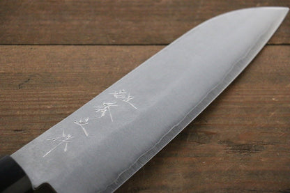 Shigeki Tanaka Silver Steel No.3 Nashiji Finish Santoku Japanese Chef Knife 165mm - Japanny - Best Japanese Knife