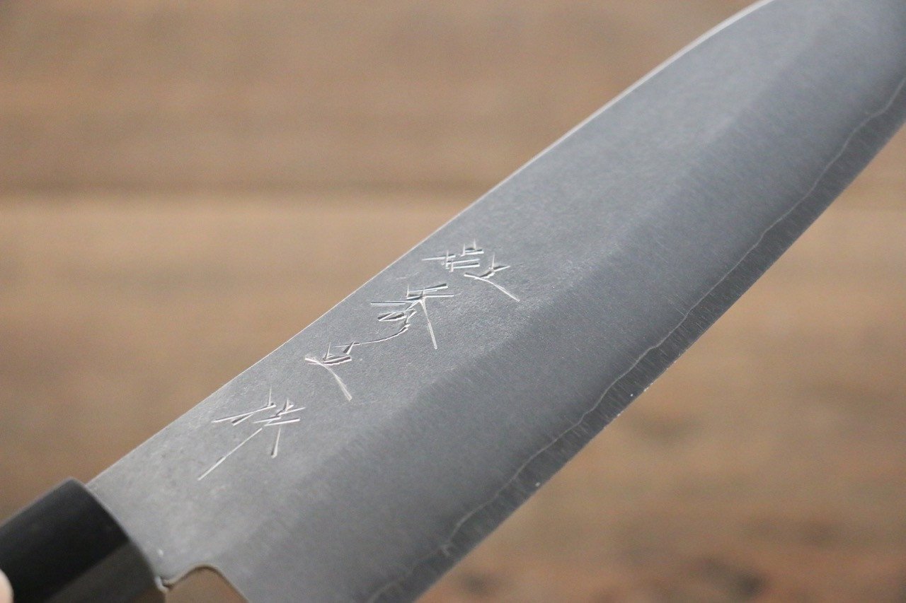 Shigeki Tanaka Silver Steel No.3 Nashiji Finish Santoku Japanese Chef Knife 165mm - Japanny - Best Japanese Knife