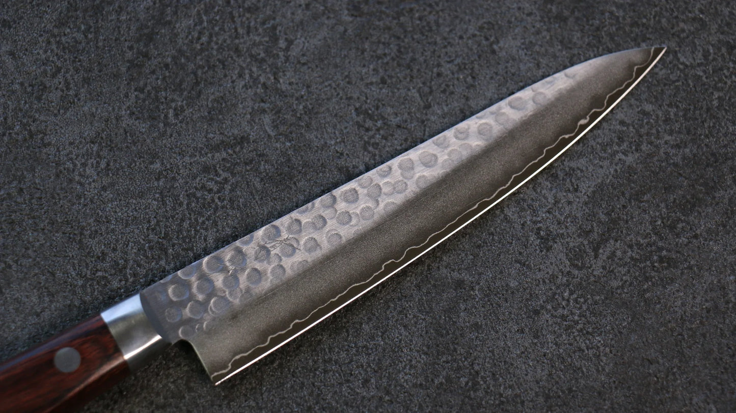 Thương hiệu Seisuke Thép Thụy điển dao rèn thủ công Dao nhỏ đa năng Petty dao Nhật 150mm chuôi dao gỗ cây Gụ