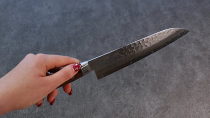 Thương hiệu Seisuke Thép Thụy điển dao rèn thủ công Dao đa năng Santoku dao Nhật 165mm chuôi dao gỗ cây Gụ