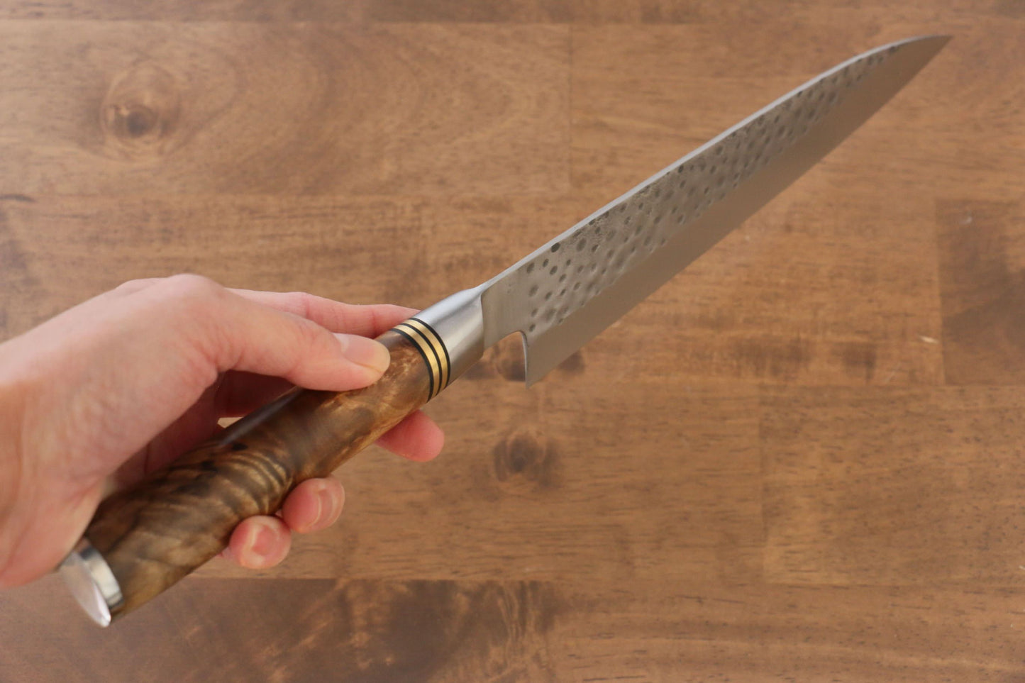 Takeshi Saji R2/SG2 Hammered(Maru) Gyuto Japanese Knife 210mm Chinese Quince Handle - Japanny - Best Japanese Knife