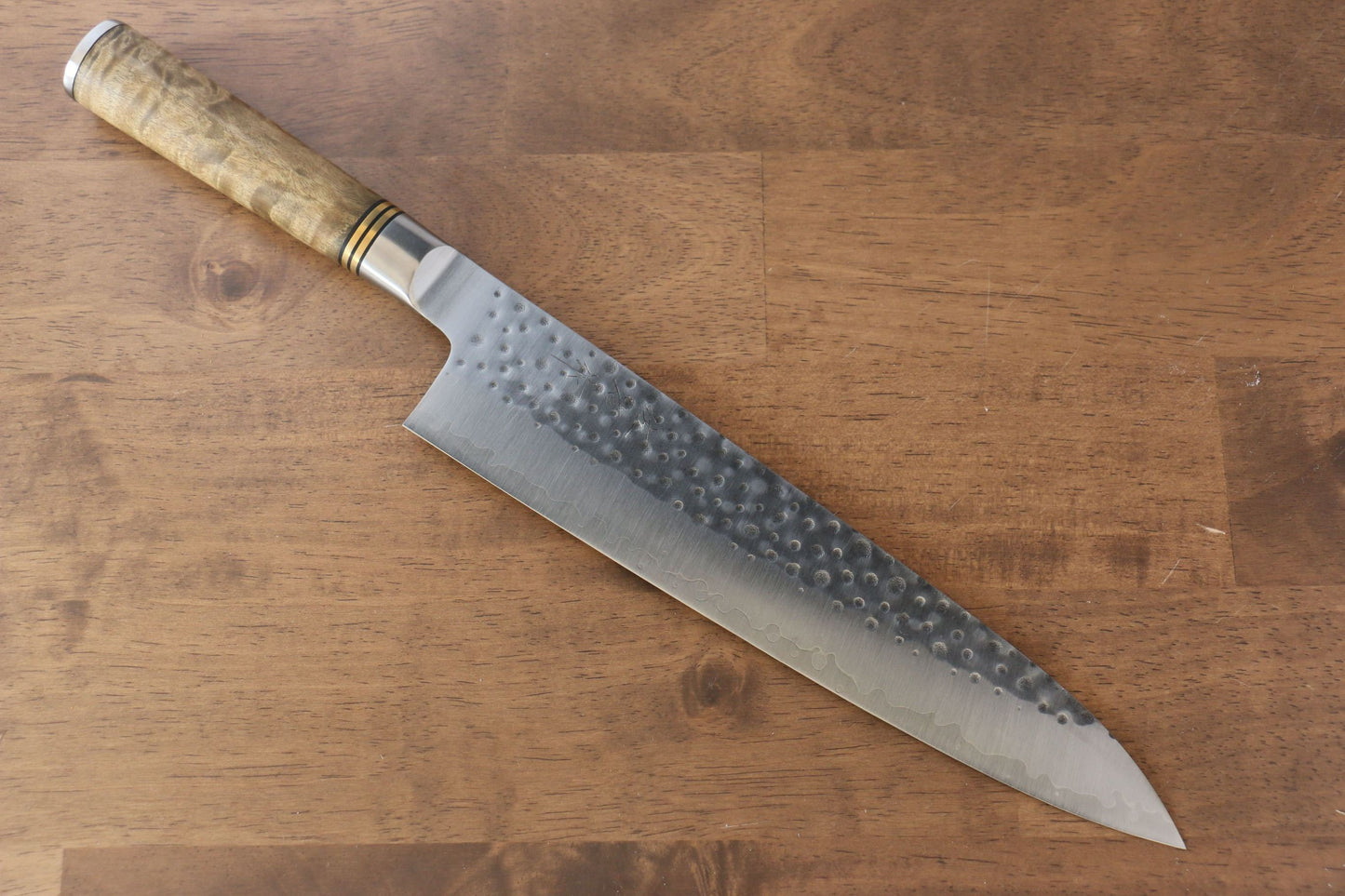 Takeshi Saji R2/SG2 Hammered(Maru) Gyuto Japanese Knife 240mm Chinese Quince Handle - Japanny - Best Japanese Knife