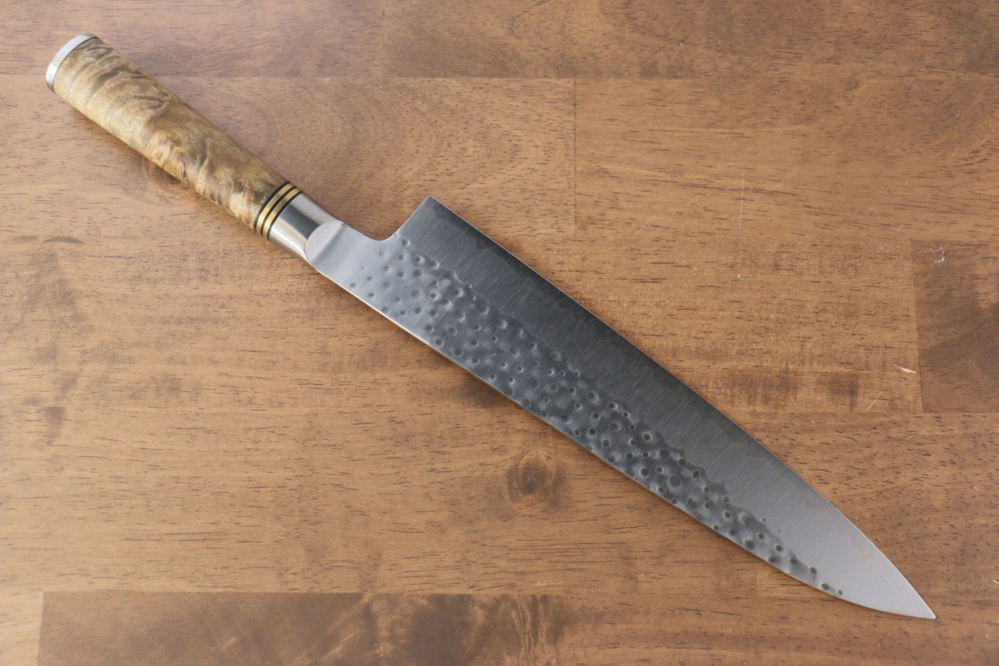 Takeshi Saji R2/SG2 Hammered(Maru) Gyuto Japanese Knife 240mm Chinese Quince Handle - Japanny - Best Japanese Knife