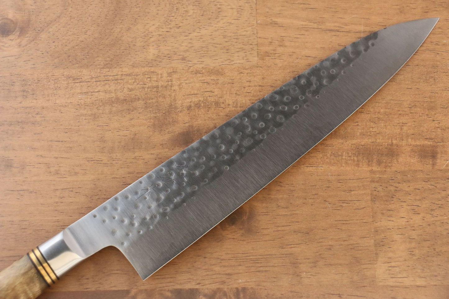 Takeshi Saji R2/SG2 Hammered(Maru) Gyuto Japanese Knife 240mm Chinese Quince Handle - Japanny - Best Japanese Knife