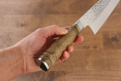 Takeshi Saji R2/SG2 Hammered(Maru) Gyuto Japanese Knife 240mm Chinese Quince Handle - Japanny - Best Japanese Knife