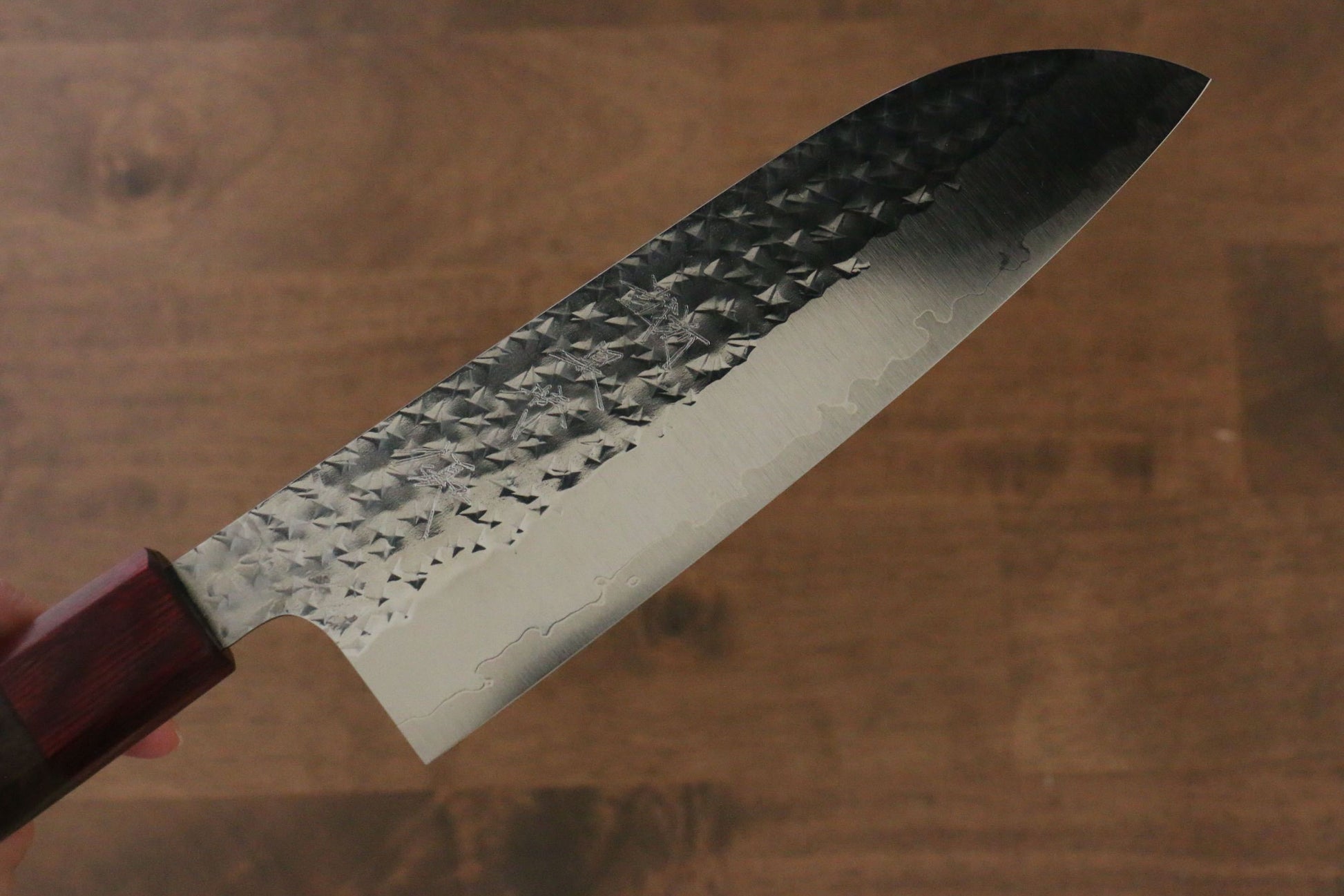 Yu Kurosaki Senko R2/SG2 Hammered Santoku Japanese Knife 165mm Shitan Handle - Japanny - Best Japanese Knife