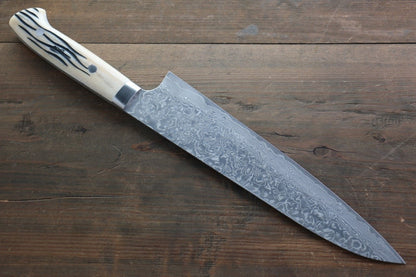 Saji R2/SG2 Black Damascus Gyuto Japanese Chef Knife 240mm with Bone Handle - Japanny - Best Japanese Knife