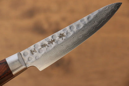 Thương hiệu Sakai Takayuki Kukipapa VG10 Thép Damascus 17 lớp Dao nhỏ đa năng Petty dao Nhật 80mm chuôi dao