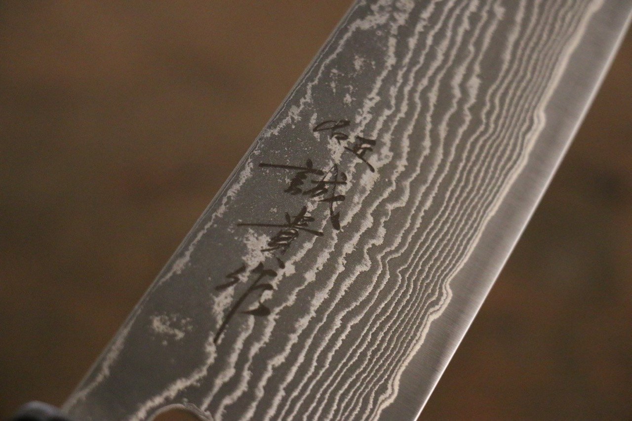 Shigeki Tanaka R2 Black Damascus Gyuto Japanese Chef Knife 180mm - Japanny - Best Japanese Knife