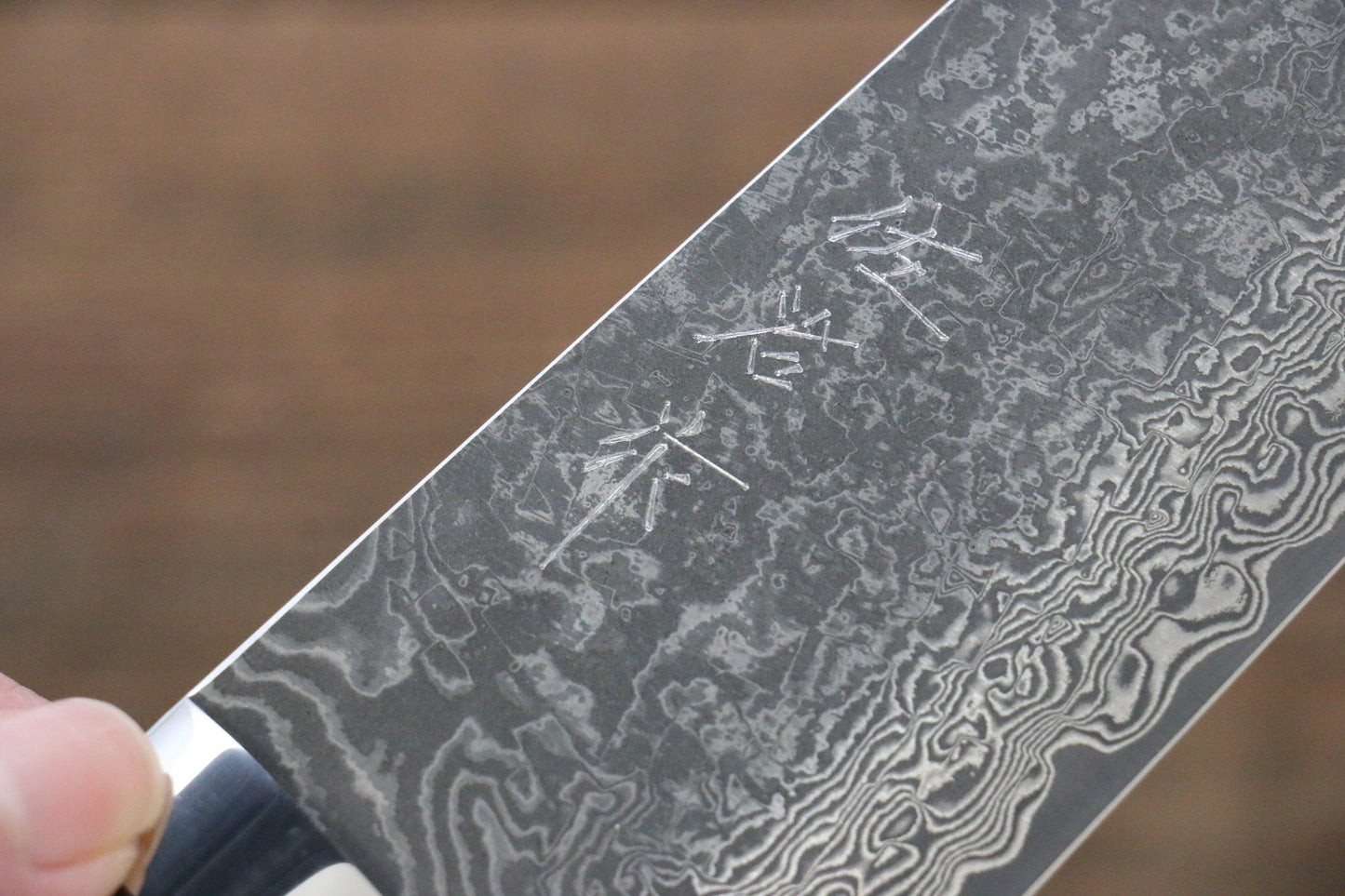 Takeshi Saji R2/SG2 Black Damascus Bunka Japanese Knife 180mm with Ironwood Handle - Japanny - Best Japanese Knife