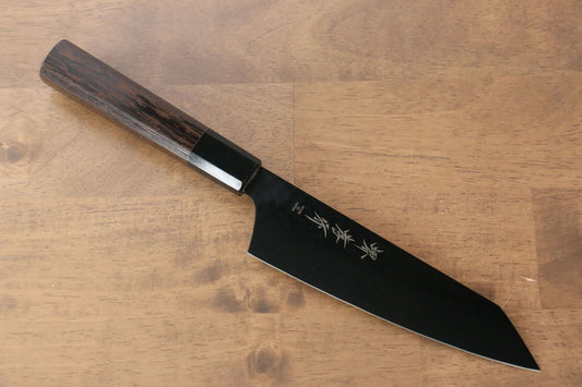 Sakai Takayuki Kurokage VG10 Hammered Teflon Coating Kengata Santoku Japanese Knife 160mm Wenge Handle - Japanny - Best Japanese Knife