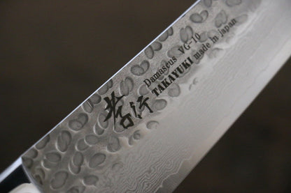 Sakai Takayuki 33 Layer Damascus VG10 Gyuto Japanese Chef Knife 180mm with Desert Iron Wood - Japanny - Best Japanese Knife