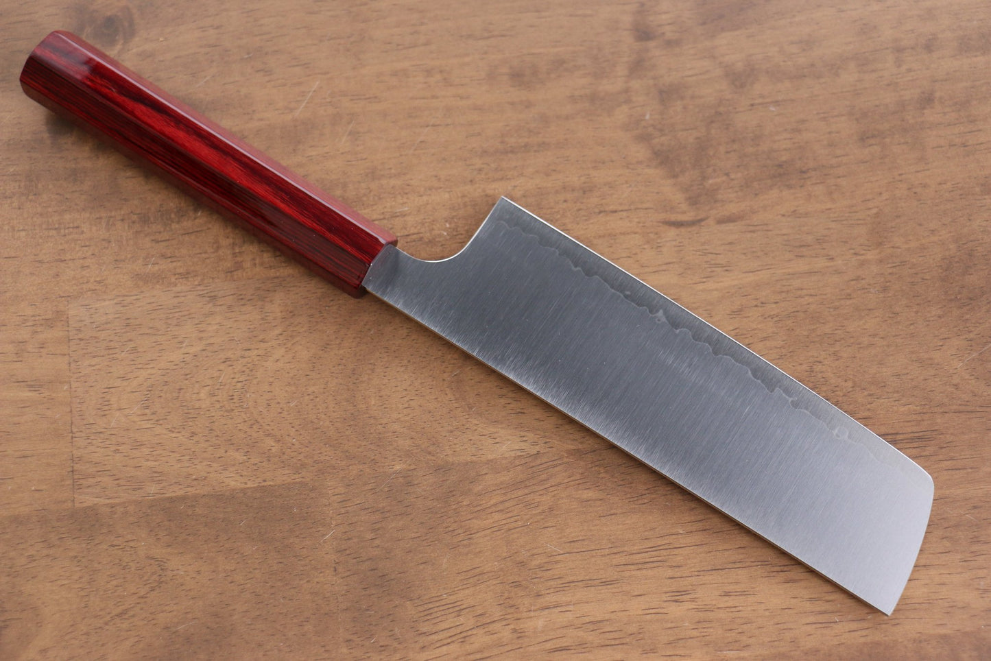 Thương hiệu Kei Kobayashi R2/SG2 Dao thái rau chuyên dụng Nakiri dao Nhật 165mm chuôi dao sơn mài đỏ