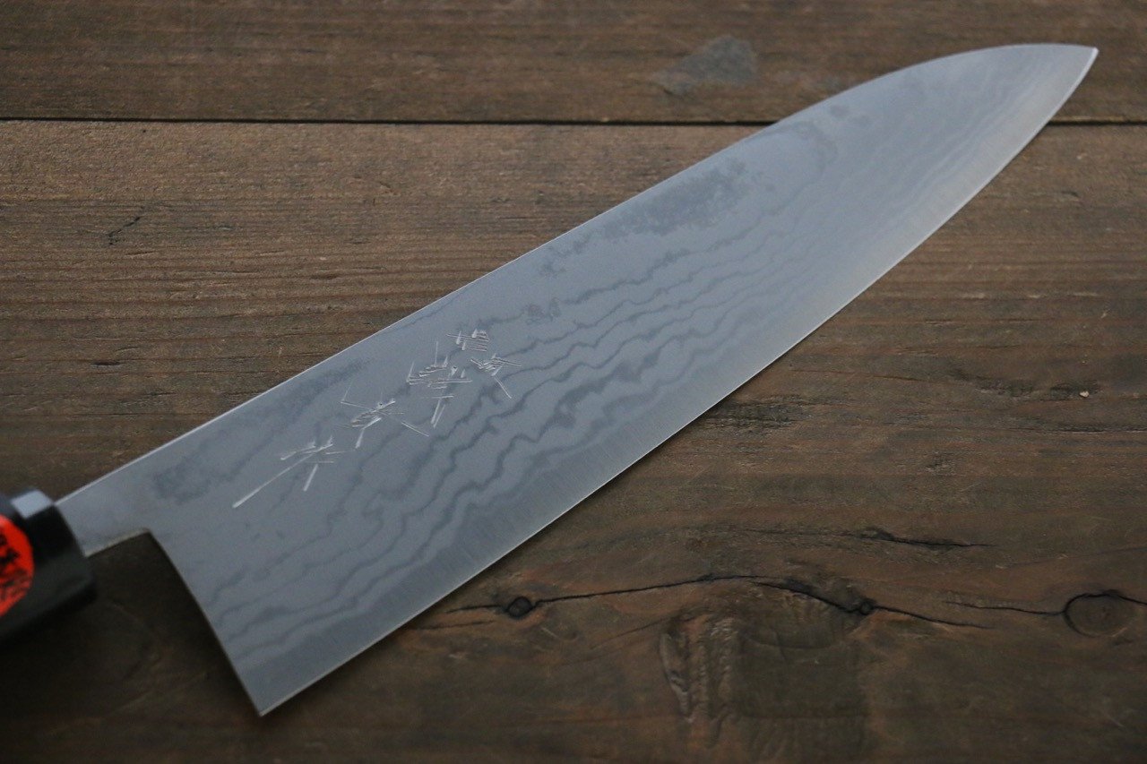 Shigeki Tanaka Blue Steel No.2 17 Layer Damascus Gyuto Japanese Chef Knife 210mm with Magnolia Handle (ferrule: Water Buffalo) - Japanny - Best Japanese Knife