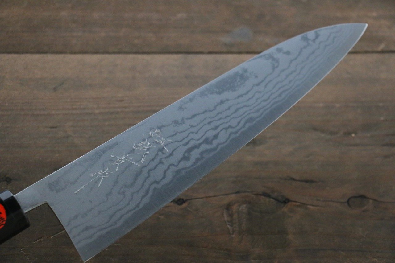 Shigeki Tanaka Blue Steel No.2 17 Layer Damascus Gyuto Japanese Chef Knife 210mm with Magnolia Handle (ferrule: Water Buffalo) - Japanny - Best Japanese Knife