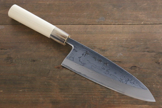 Sakai Takayuki Uzushio Damascus White Steel No.2 Deba Japanese Chef Knife 180mm - Japanny - Best Japanese Knife