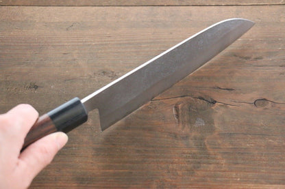 Marke: Yoshimi Kato, ultragrüner Stahl, traditionelle japanische Technologie, Nashiji-Mehrzweckmesser, japanisches Santoku-Messer, 165 mm, Sandelholz-Messergriff