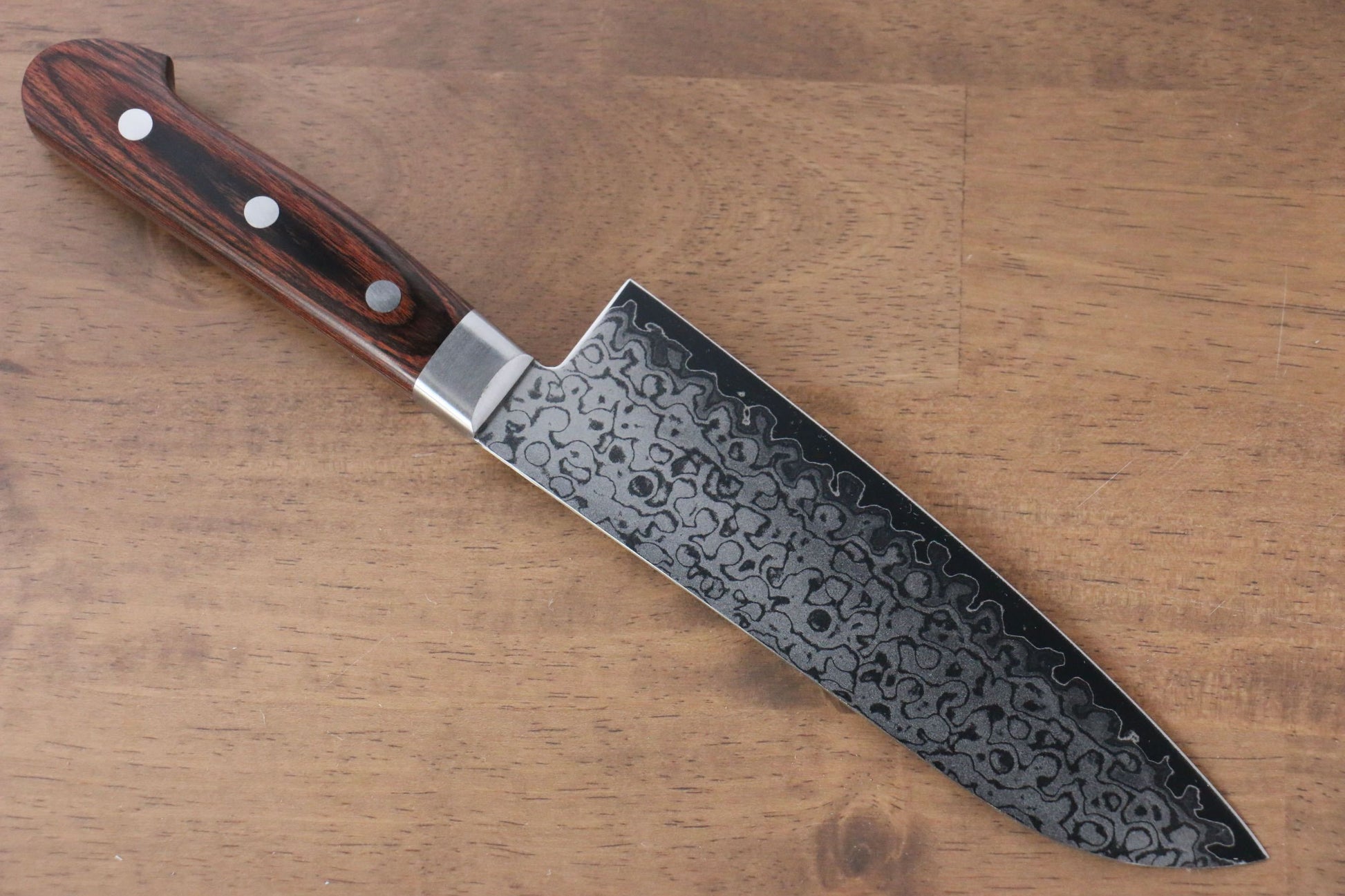 Sakai Takayuki VG10 17 Layer Damascus Mirrored Finish Japanese Santoku & Petty Japanese Knife mm - Japanny - Best Japanese Knife