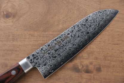 Sakai Takayuki VG10 17 Layer Damascus Mirrored Finish Japanese Santoku & Petty Japanese Knife mm - Japanny - Best Japanese Knife