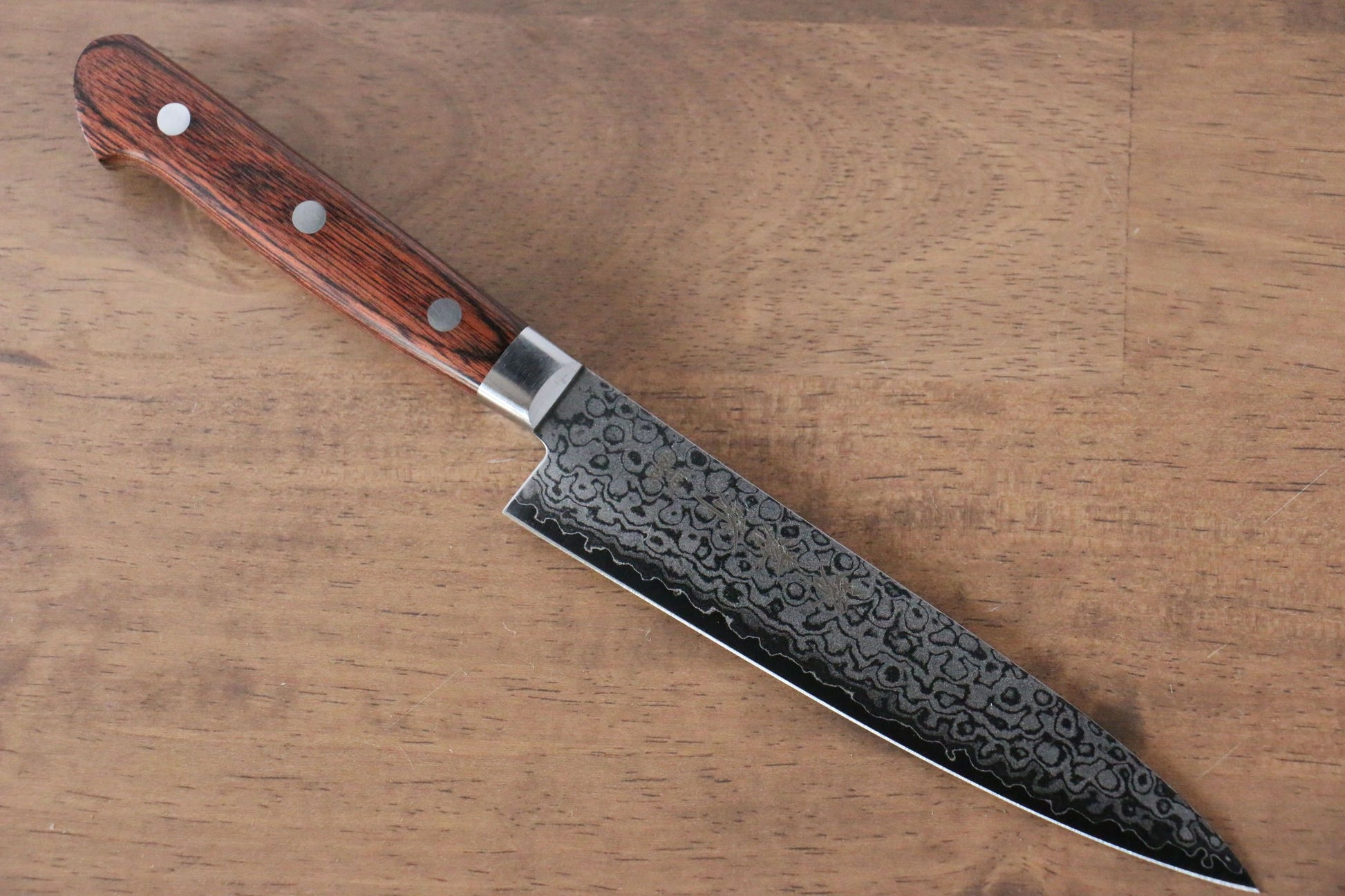 Sakai Takayuki VG10 17 Layer Damascus Mirrored Finish Japanese Santoku & Petty Japanese Knife mm - Japanny - Best Japanese Knife