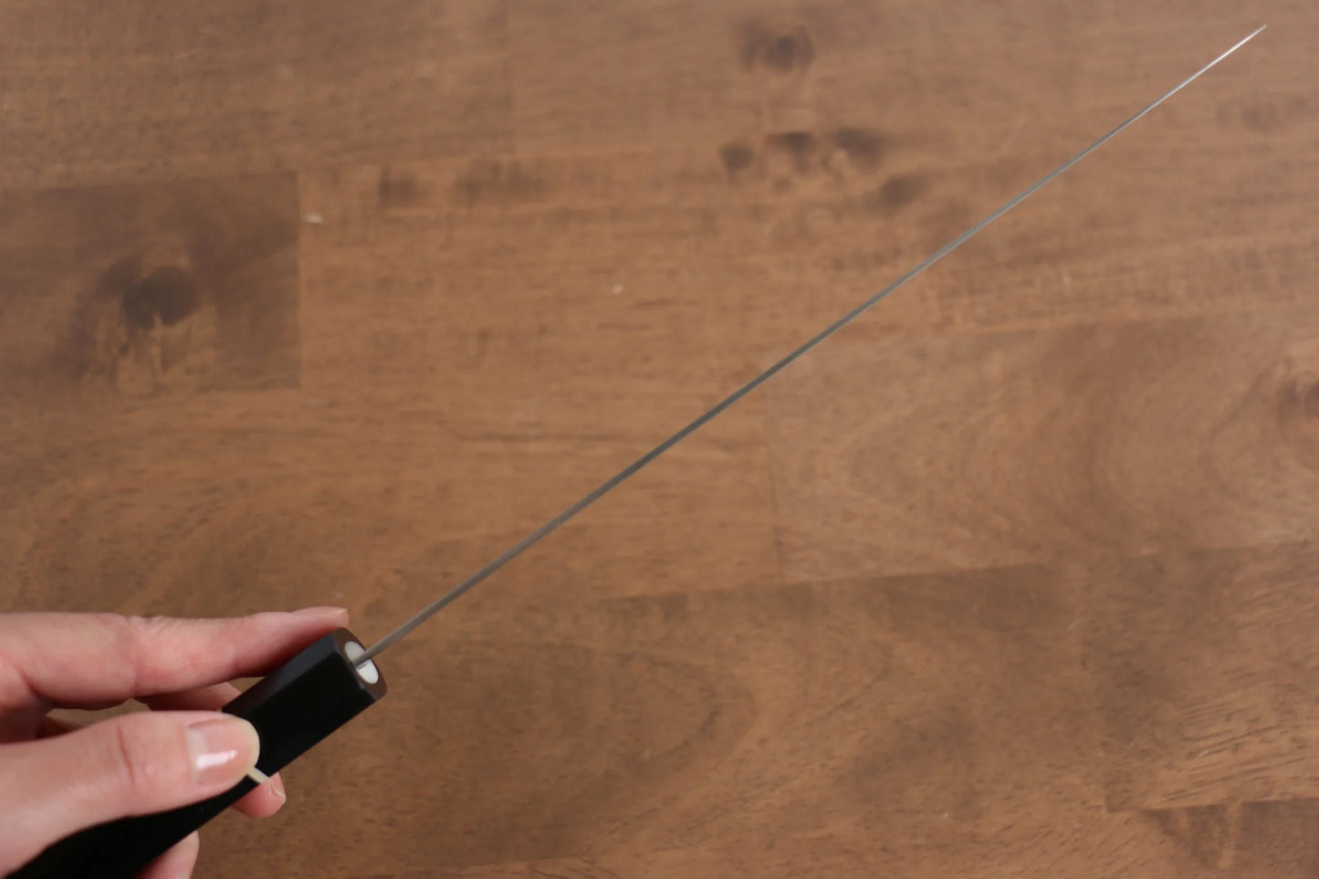 Thương hiệu Seisuke Thép Molybdenum (MOL) Dao cắt lát chuyên dụng dao Nhật 210mm chuôi dao gỗ Pakka đen