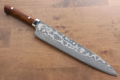 Thương hiệu Takeshi Saji R2/SG2 Thép Damascus đen Dao đa năng Gyuto dao Nhật 270mm chuôi dao làm từ gỗ Lim