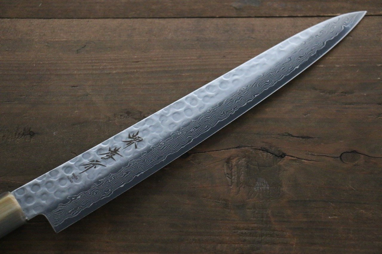 Sakai Takayuki 45 Layer Damascus AUS-10 Stain Resistant Steel Sujihiki Sushi Japanese Chef Knife 240mm - Japanny - Best Japanese Knife