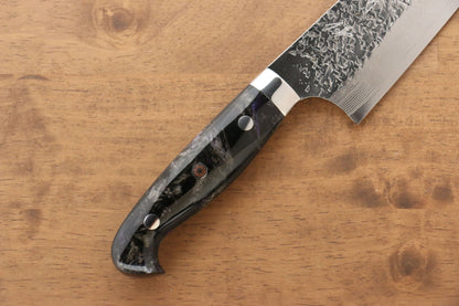 Yu Kurosaki Shizuku R2/SG2 Hammered Gyuto Japanese Knife 210mm Black Acrylic Handle - Japanny - Best Japanese Knife